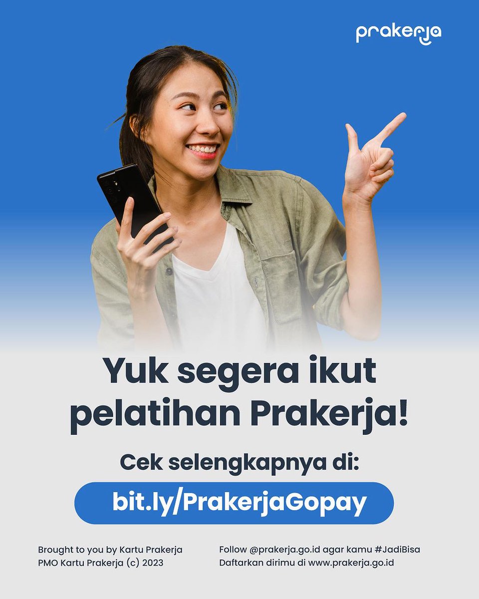 LBLIA_Pusat's tweet image. Hadiah seru menanti jika kamu berhasil menyelesaikan program pelatihan #Prakerja dari #LBLIA.
Tersedia voucher Gopay senilai Rp310.000! 
Baca syarat dan ketentuannya ya, guys!

*) Berlaku untuk pembelian oleh peserta Gelombang 57 dan seterusnya selama voucher masih tersedia