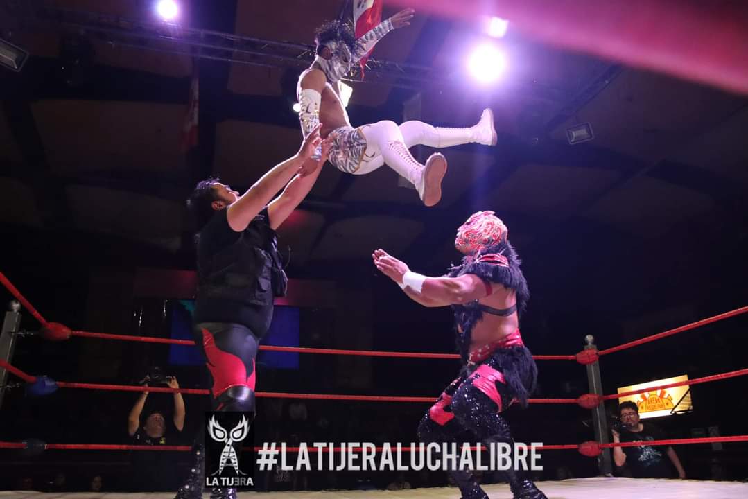 LaTijeraLucha's tweet photo. En el marco del festejo del día luchador y la lucha libre mexicana, #IWRG regala una lucha de relevos sencillos donde #HijoDeCanisLupus y #MrMike vencen a la dupla de #DrCerebroJr y #SpiderFly en el centro del cuadrilátero de la histórica #ArenaNaucalpan...
#latijeraluchalibre https://t.co/ybVetjFOvA