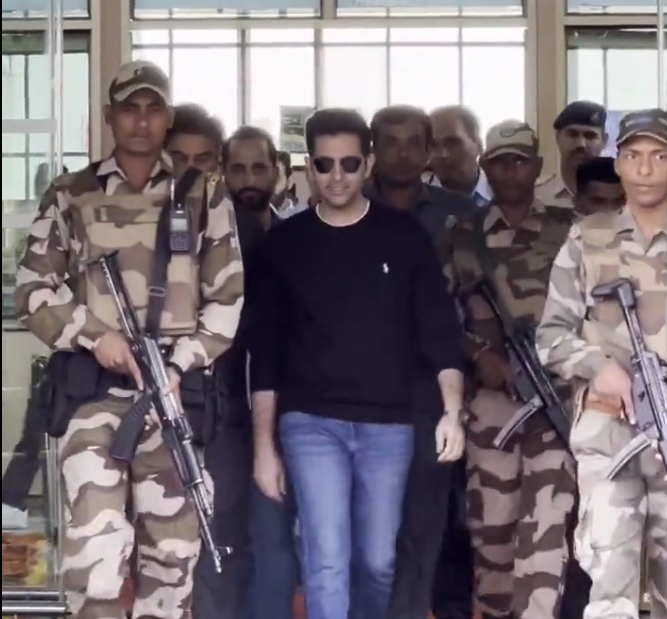 .<a href="/raghav_chadha/">Raghav Chadha</a> reaches Udaipur.

#RaghavParineetiKiShaadi