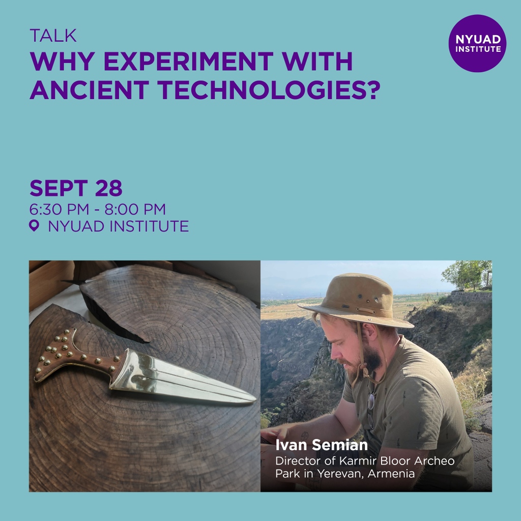 NYUADInstitute's tweet photo. Unlocking the Mysteries of Ancient Technologies! Join us on SEPT 28th at 6:30PM for an intriguing journey into the achievements of our ancestors in archaeology.
RSVP:
https://t.co/4o2iDbGJBj
#AncientTechnologies #Archaeology" https://t.co/5563UpBYxr