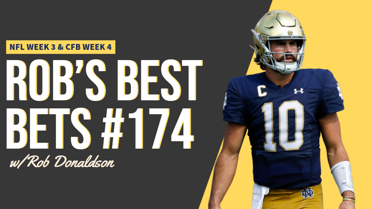 RobDFB's tweet image. Going in non-chronological order here, but Rob's Best Bets #174 is LIVE!

All of our football-related bets for Week 3 NFL and Week 4 College Football can be found right here and y'all ... I really love this slate coming up this weekend.

Let's ride 🤘
youtube.com/watch?v=Gnqn2O…