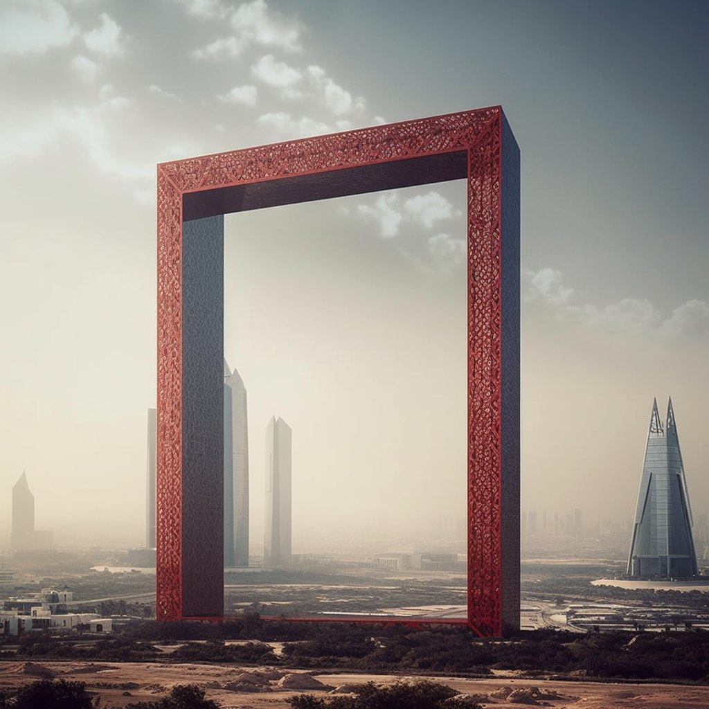 #Dubai 100 years in the future (I asked AI to imagine what the future looks like - not a bad job!) #BurjKhalifa #DubaiFrame #DubaiMall #BurjAlArab