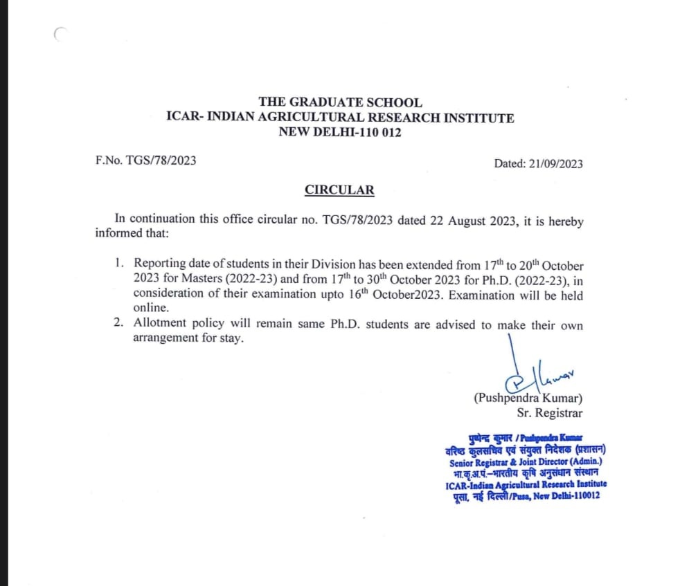 No Hostel Availablity in #IARI but Still Seats increased &amp; UG programs are introduced !!!

<a href="/icarindia/">Indian Council of Agricultural Research.</a> <a href="/iaripgssu2022/">ICAR-IARI PGSSU🌿</a>