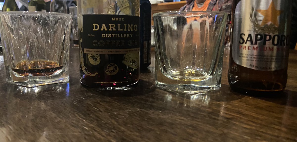 crackerscraigo's tweet photo. Knock off drinks are getting a little out of hand ๐ฌ #PubJob https://t.co/y088bO80DU