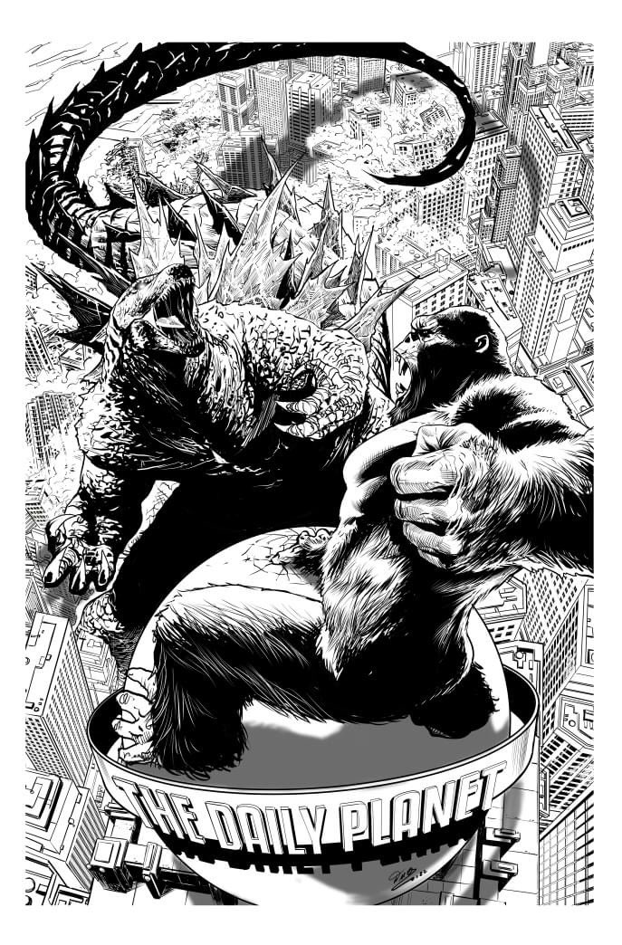 Christian_Duce's tweet photo. This is the sample I did (DC request) to be the artist of "Justice League vs Godzilla vs Kong"

@DCOfficial @Legendary 
#dccomics #JusticeLeague #LegendaryComics #godzilla #KongvsGodzilla #kongskullisland https://t.co/ej82s8IgCV