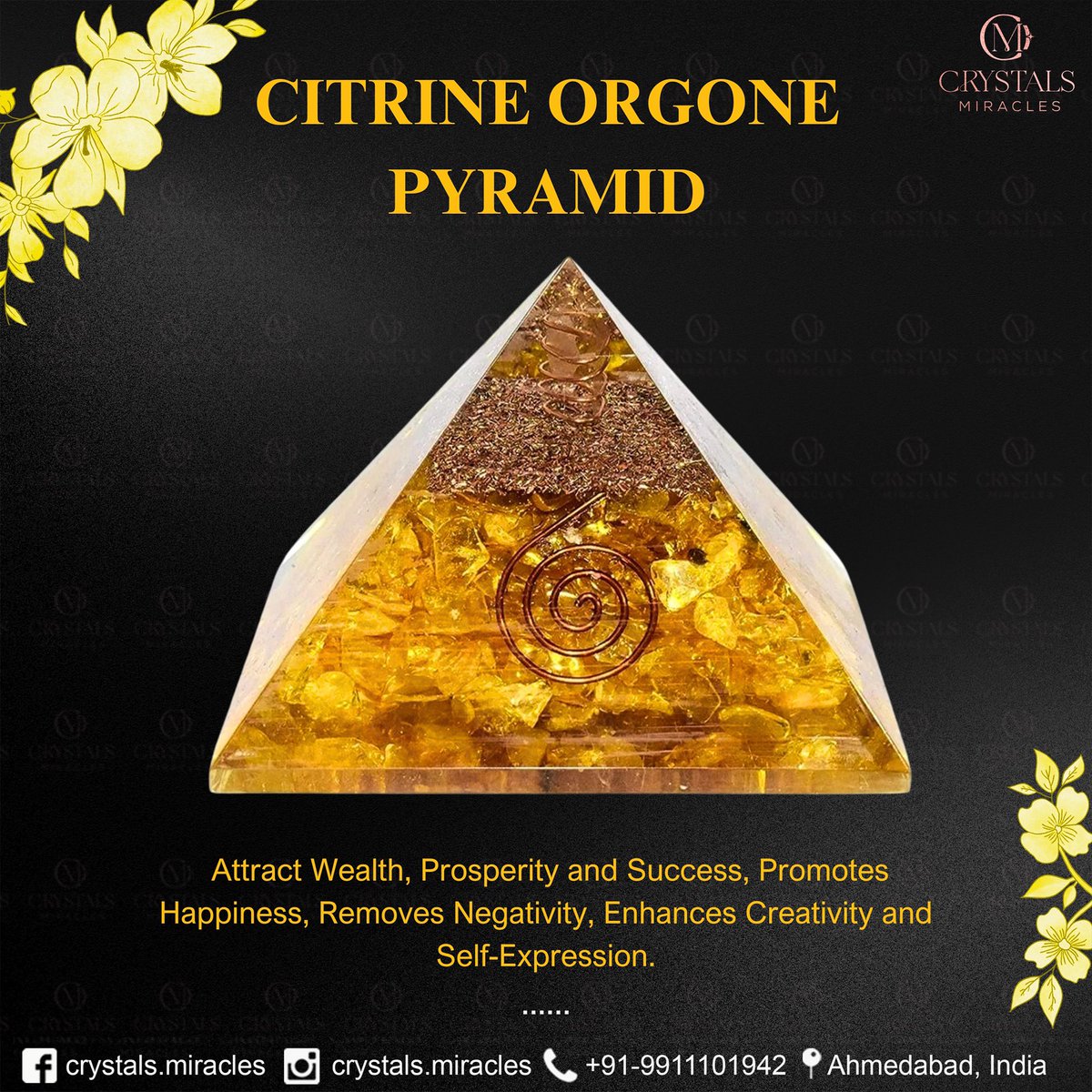 CrystalsMiracle's tweet photo. 🌟Enhance Your Life with Citrine Orgone Pyramid ⭐️
1️⃣ Attract Prosperity 💰
2️⃣ Radiate Positive Vibes 😄
3️⃣ Boost Creativity 🎨
4️⃣ Enhance Confidence 💪
5️⃣ Amplify Manifestation 🌠
#citrinecrystal #pyramidpower #crystalhealing #abundance #positivity #energyboost #selfconfidence https://t.co/2Q4W4SnpzM