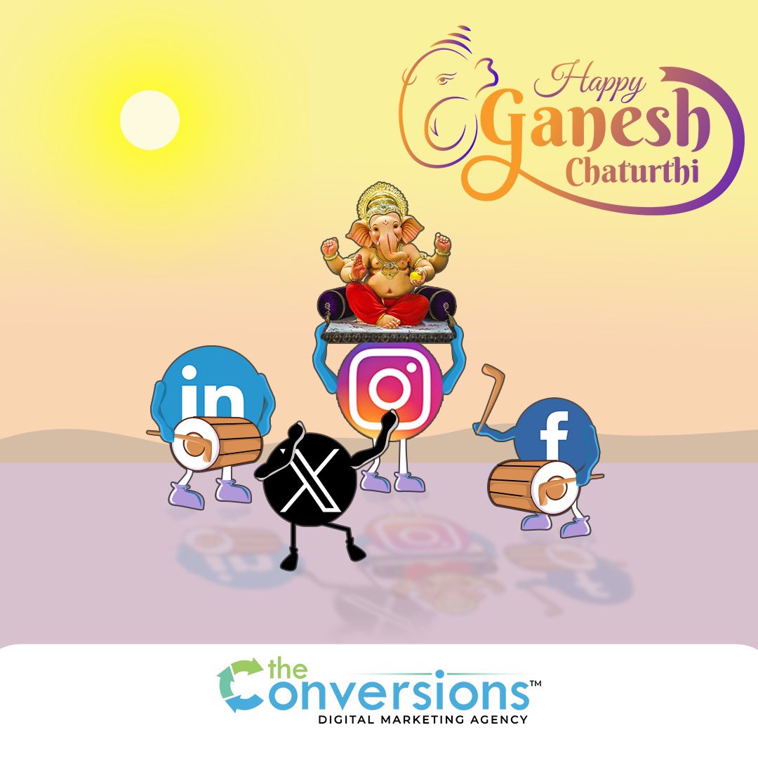theconversions's tweet photo. Here's wishing you a very happy, prosperous, and healthy life on the auspicious occasion of Ganesh Chaturthi!Happy Ganesh Chaturthi ☺️🙏...#ganeshchaturthi #agencylife #digitalmarketingagency #ganeshchaturthi2023 #ganesha #happyganeshchaturthi#theconversions https://t.co/RgbW1cv8Hg