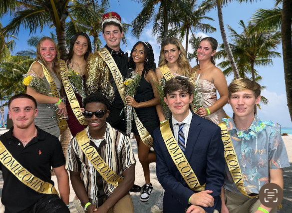 Congratulations to our Homecoming Court and our KING and QUEEN:

Mia Caruso, Maggie Cleveland, Gabby Hernandez, Jules Fuchs

Clark Demarest, Nicco Maribo, Carson McCue, Jasaan Whittaker

And our KING and QUEEN: Ben Neller and Kylie Lipford!