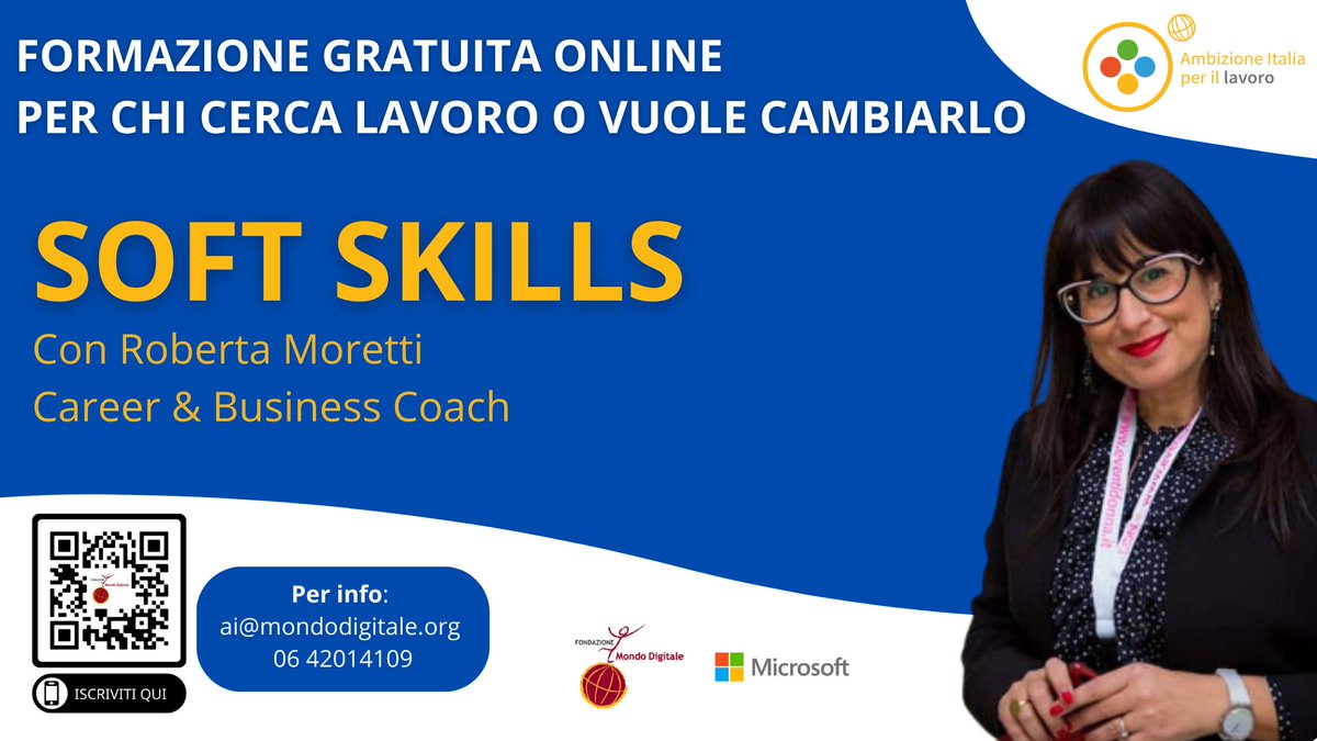 ClaudiaB_FMD's tweet photo. Dopo il successo del primo incontro, ti aspettiamo il 25 settembre, per scoprire insieme come scrivere al meglio il tuo #curriculumvitae dando il giusto risalto alle tue competenze. 
📝Iscriviti qui https://t.co/1AUlMUzq1W
@fmdigitale | @microsoftitalia | #AmbizioneItaliaLavoro https://t.co/Dj73WAQFt4