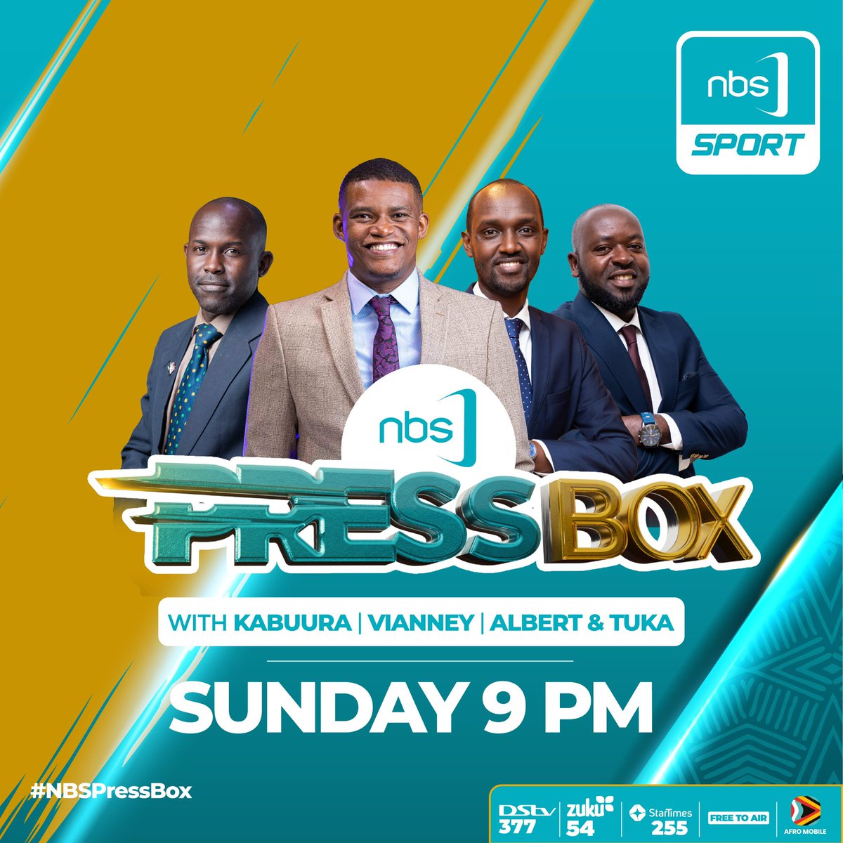 We’re back,bigger and better! Join us every Sunday at 9 PM as we present all the latest sports news from a media perspective with @andrewkabuura , @tragicanon , @briantukaa and @JohnVianneyNsim . #NBSPressBox | #NBSportUpdates