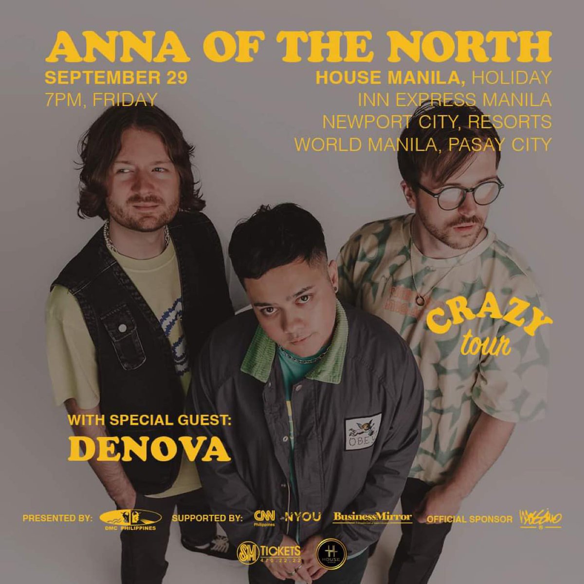 amplifiedentph's tweet photo. #AmplifiedLive
@DENOVABAND will be opening for @anna_ofthenorth with @MoeReb at House Manila on September 29. You can get your tickets at https://t.co/GYqrMyRI15!⚡️
#AmplifiedPH #Denova #AnnaofTheNorth https://t.co/7gMf0gCDyx