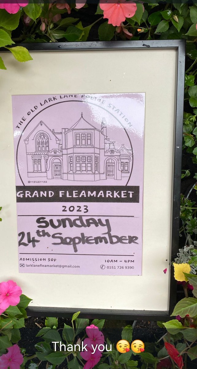 The fabulous Lark Lane Flea market this Sunday at the Old Police Station..
Home made cake and refreshments available and stalls of books..quality retro clothing and jewellery.. electrical good...plants..you name it! 
Please retweet and support your locals ..Ta!! X
