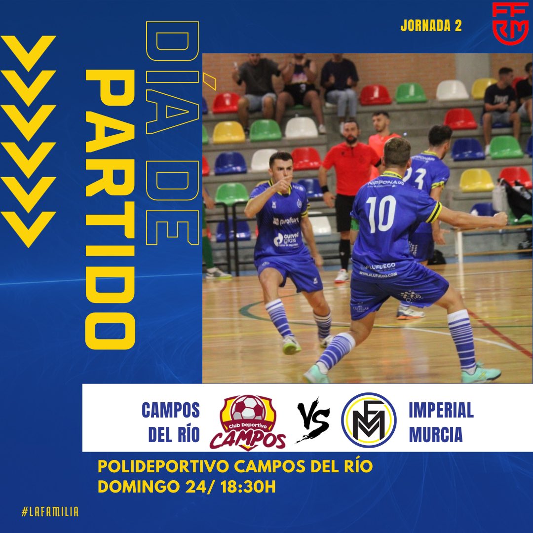 𝑱𝒐𝒓𝒏𝒂𝒅𝒂 𝟐 🌟

🆚 Campos del Río 

🕒 Domingo 24 / 18:30h

🏟️ Polideportivo Campos del Río