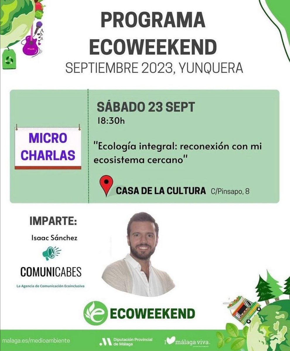 comunicabes's tweet photo. Ecología viene de oiko (casa) e integral de íntegro. El exceso de velocidad, competitividad y comodidad provoca ego, ansiedad, soledad y contaminación. Destruye el ecosistema: nuestra vida. La reconexión pasa por silenciar, escuchar y respirar #ecoweekendfestival @Malagamasviva https://t.co/n8BgDbfMl1
