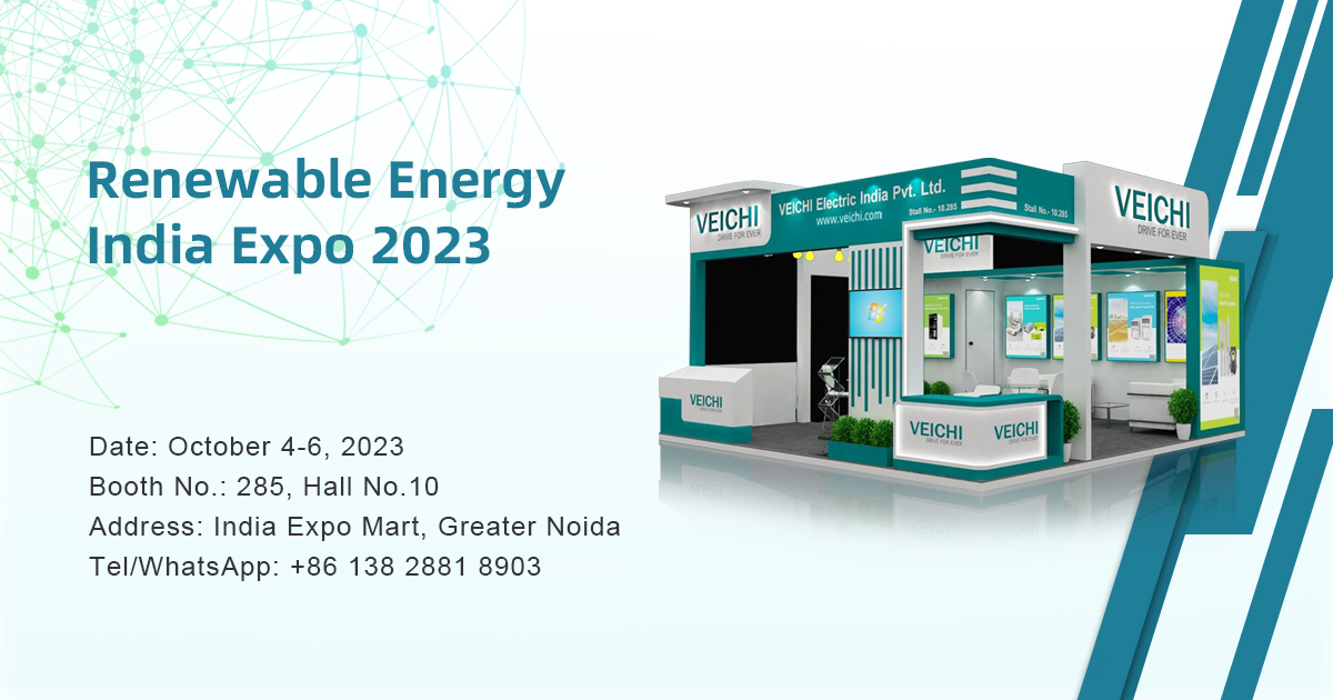 📢Hello everyone! The 16th Renewable Energy India Expo is about to start! We cordially invite you to join us at Booth 10.285 to discuss renewable energy applications together.  Don't miss out! More details: veichi.com/events/rei-ind…