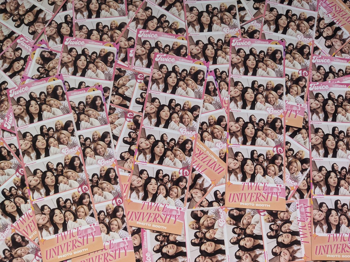 nyhwang_'s tweet photo. Say 'Hello' to your University Girlfriends 🤪💗

Here's the printed ID Cards &amp; Photostrips, See you on D-Day ONCEs !

#READYTOBE_IN_BULACAN 
#TWICE_5TH_WORLD_TOUR_BULACAN https://t.co/IK09rtilj6
