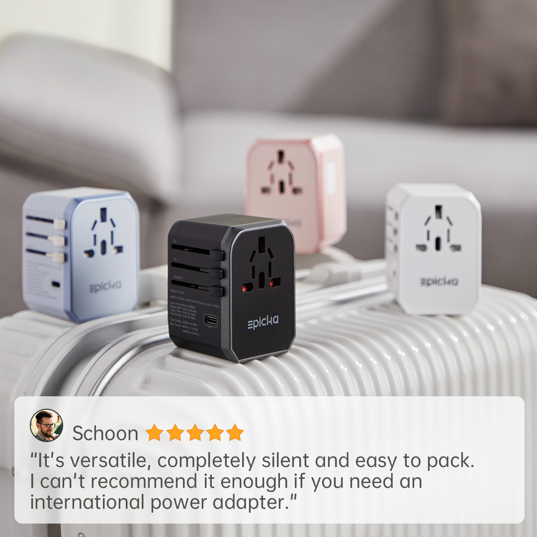 Epickatech's tweet image. Epicka is a brand that has over 1 Million satisfied customers. 
#epicka #epickatraveladapter #powerplug #powercharger #travellife #travelblog #globaltravel #epickapassport #poweradapter #amazon #customerreview