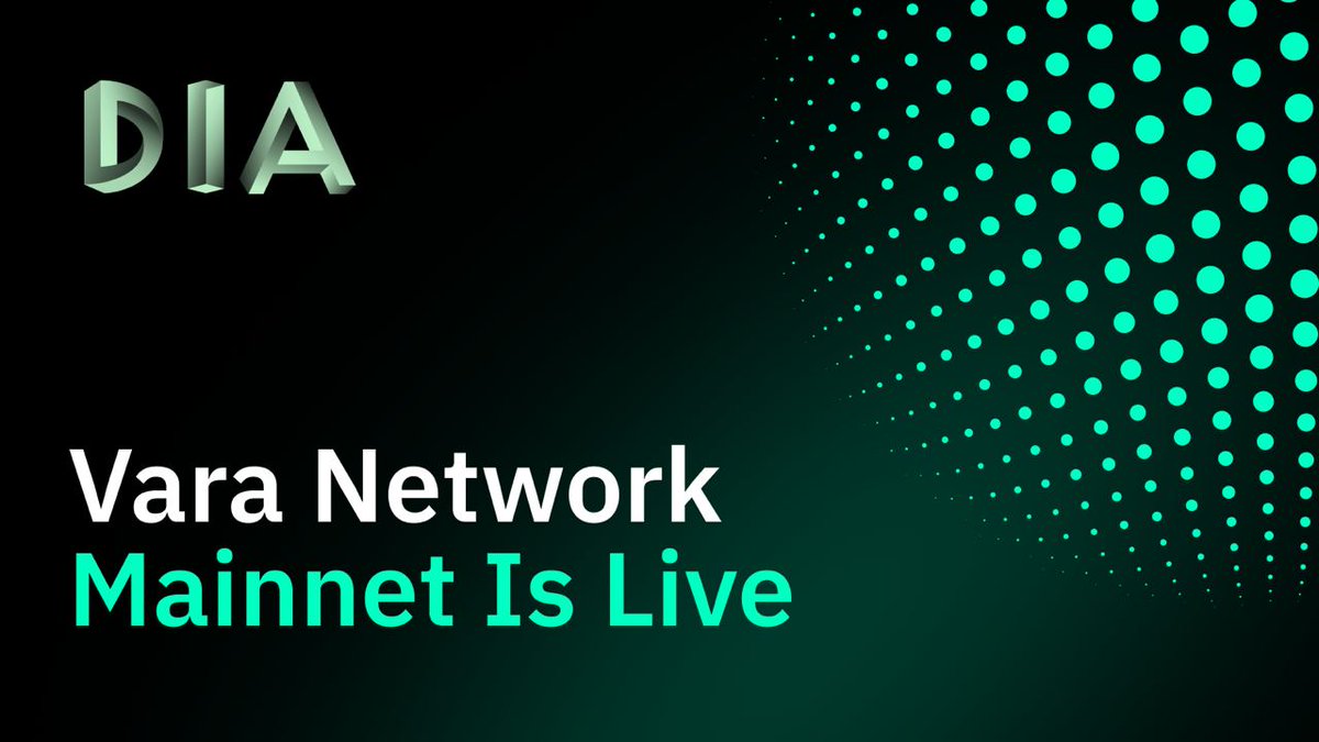 DIA | Cross-Chain Oracles for Web3 (@diadata_org) on Twitter photo 🎉 Celebrating Vara Network's Mainnet Launch! 🎉
We're beyond excited to witness this milestone and DIA is proud to fuel the GameFi revolution on <a href="/VaraNetwork/">Vara Network</a> with our xRandom #randomness #oracle. 🎉 Celebrating Vara Network's Mainnet Launch! 🎉
We're beyond excited to witness this milestone and DIA is proud to fuel the GameFi revolution on <a href="/VaraNetwork/">Vara Network</a> with our xRandom #randomness #oracle.