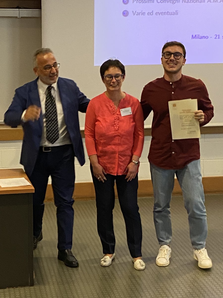 amases_org's tweet photo. Andrea Cinfrignini is awarded the Best #PhD Dissertation Award ath The #AMASES Meeting in Bicocca @unimib #Milano https://t.co/cmVsqBL85e