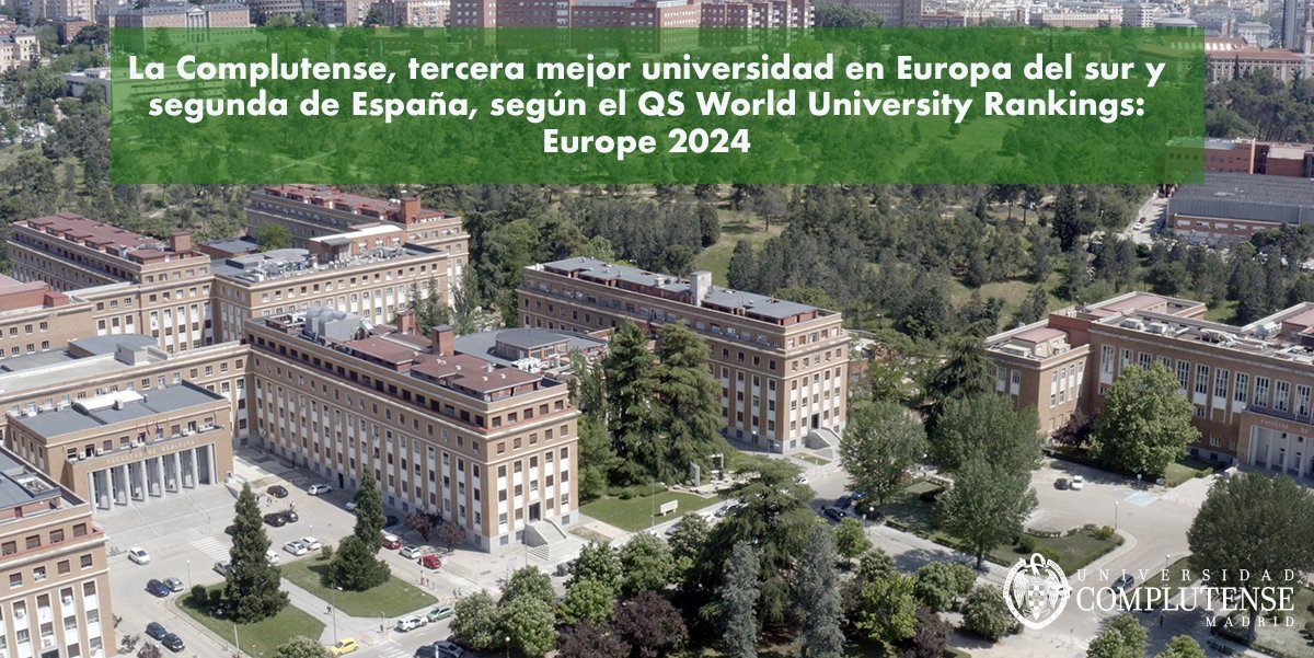 Somos la tercera mejor universidad en Europa del sur, ocupamos el puesto 64 del conjunto de Europa y somos segunda de España, según el QS World University Rankings: Europe 2024

Una clasificación en la que la #UCM destaca en #Sostenibilidad (puesto 19), #Empleabilidad (puesto