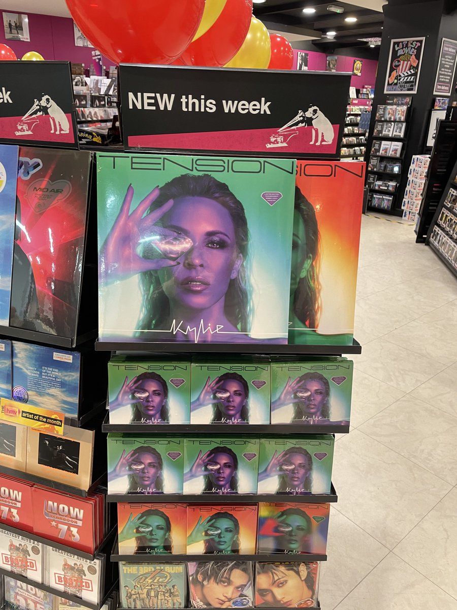 Pls do pop to your local record stores and check they have @kylieminogue’s #TENSION displayed prominently. Gold star to @hmvtweets