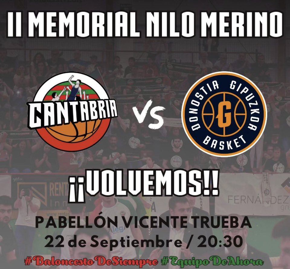 VeteranosTorre's tweet photo. Hoy a las 20:15h emitimos en directo el "II Memorial Nilo Merino" entre @GrupoAlegaCant y @gipuzkoabasket 

#veteranos #baloncesto #torrelavega #cantabria #leboro 
👇
https://t.co/TdW4PDFCtY https://t.co/f4192LV9IF