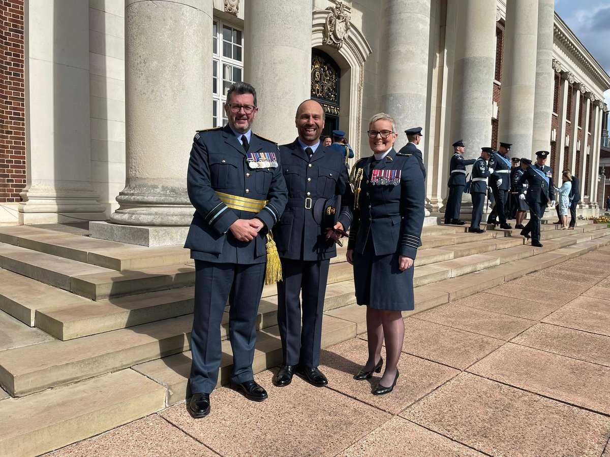 The first commissioned RAF Rabbi in over 70 years graduated yesterday at RAF Cranwell into the RAuxAF. Welcoming him is AVM Lester and Rev (Gp Capt) Hake. Welcome to Chaplaincy!