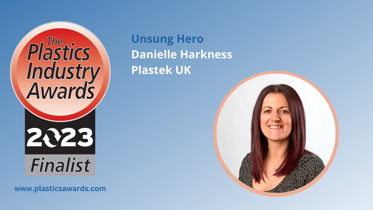 Congratulations to Danielle Harkness of Plastek UK who has been nominated for the Unsung Hero Award in the Plastics Industry Awards 2023 ow.ly/zzNr50PK0tX #PIA2023 @PlastekGroup