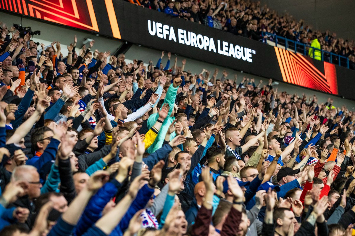 RangersFC's tweet photo. 🔵 32 Home matches in the @EuropaLeague since 2017. 

👉 23 Wins, 6 draws and only 3 defeats

🏠 Ibrox 💙 #UEL https://t.co/5WHVEht42p