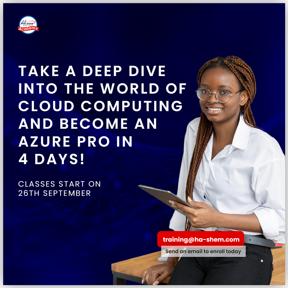 HaShemAcademy's tweet image. 🔥 Ignite your Cloud Computing career with in-depth knowledge of the Microsoft @Azure platform. 

Enroll now: training@ha-shem.com

#azuredevops #azurelabs #Microsoft