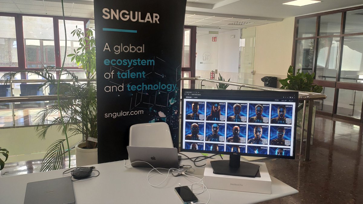 BelCeeC's tweet photo. Ya tenemos listo el stand de @sngular en la @drupalcampspain. Estamos haciendo unos avatares muy chulos con IA. Este es el mío, ¿quieres el tuyo? #drupal https://t.co/tZeyVGwhFM