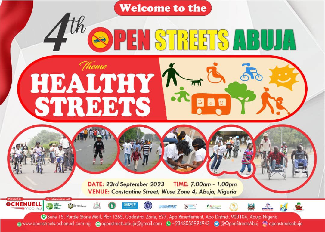 Meanwhile in Abuja, the 4th @OpenStreetsAbuj is taking place tomorrow