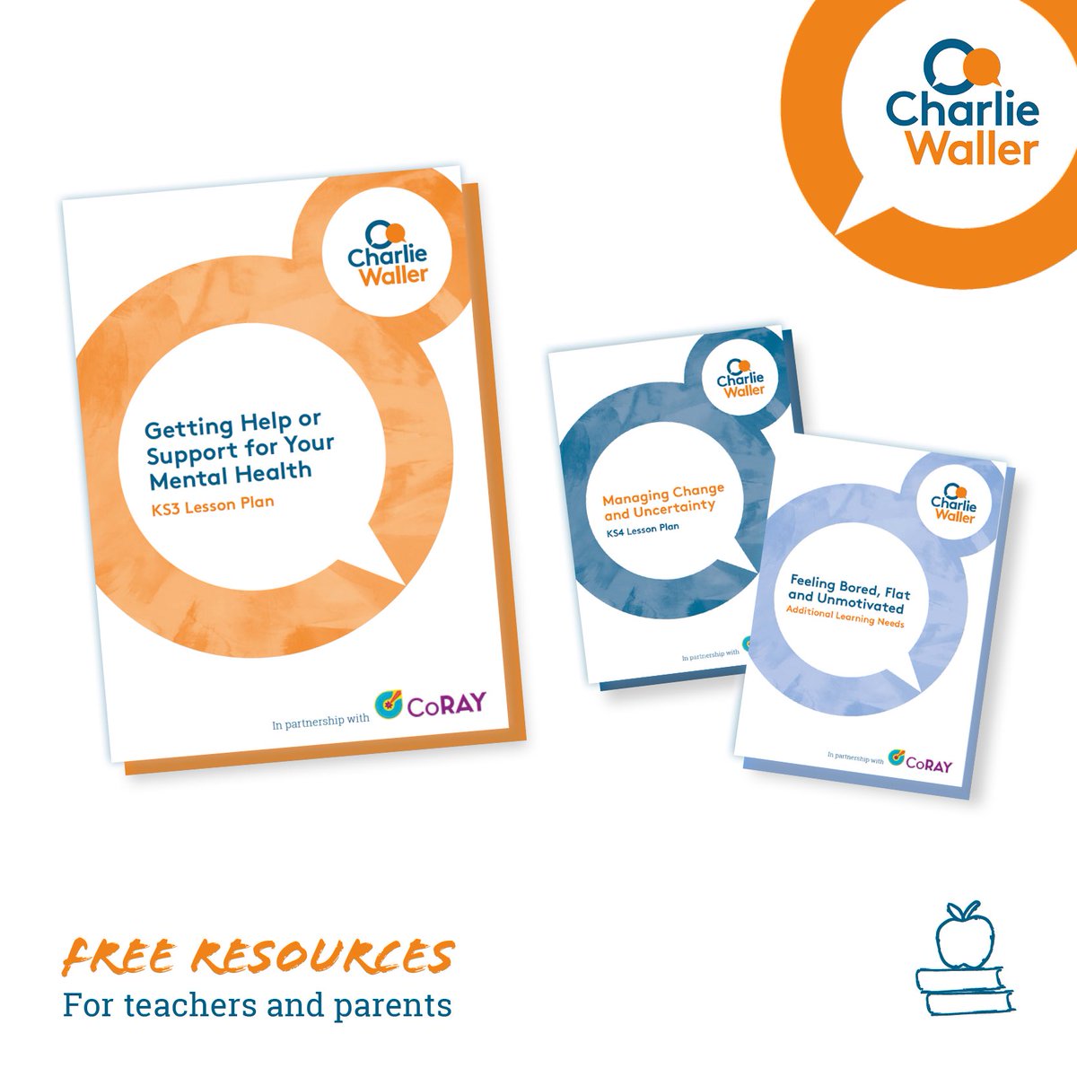CharlieWallerUK's tweet image. With @UniofOxford we’ve created resources for teachers and parents!🧡

They’re based on lived experience from young people who told us what they most wanted support with, including:
• Managing change and uncertainty 
• Feeling lonely
• Social anxiety

charliewaller.org/what-we-offer/…