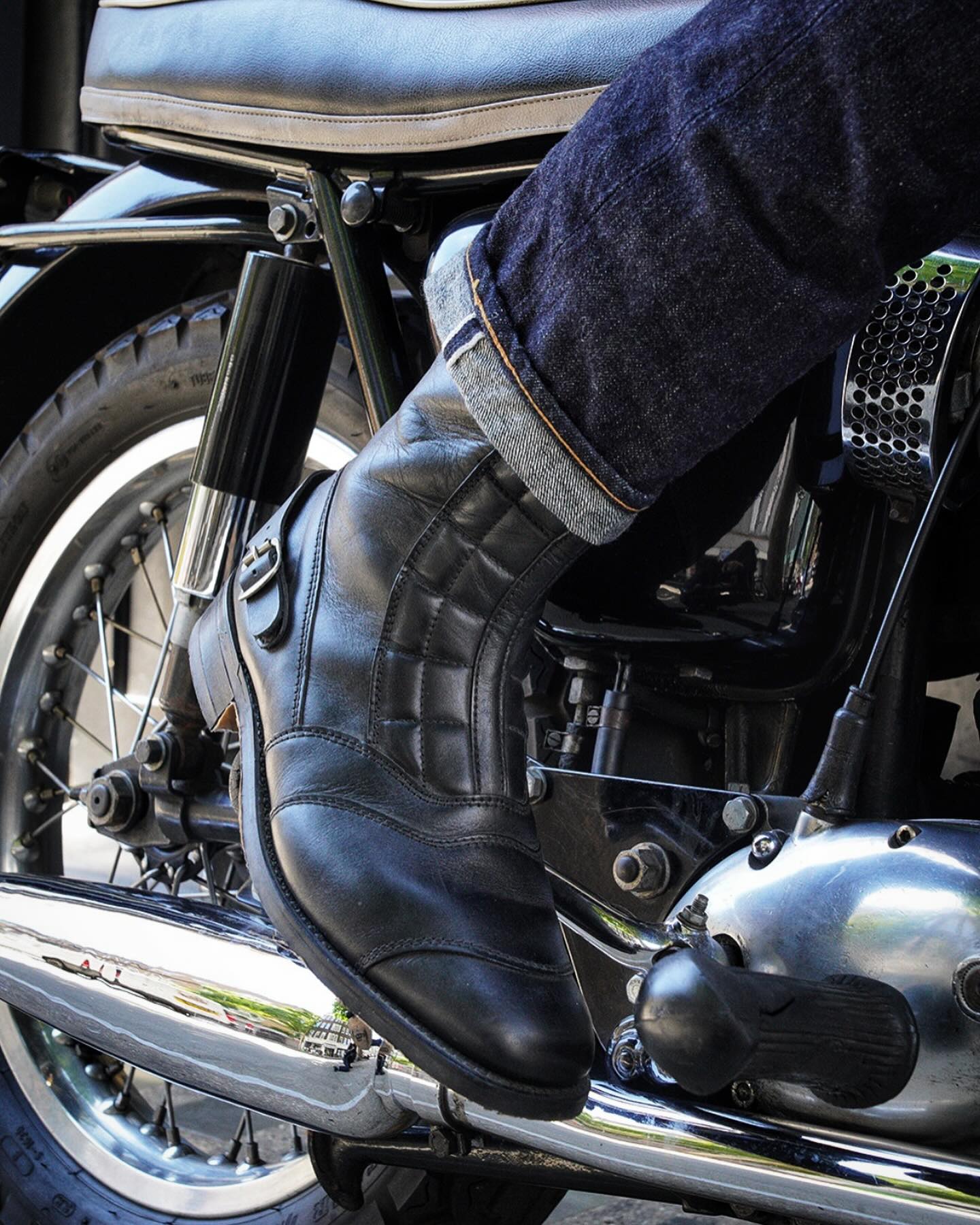 Road Racer Boots No.177 Black - Lewis Leathers Japan