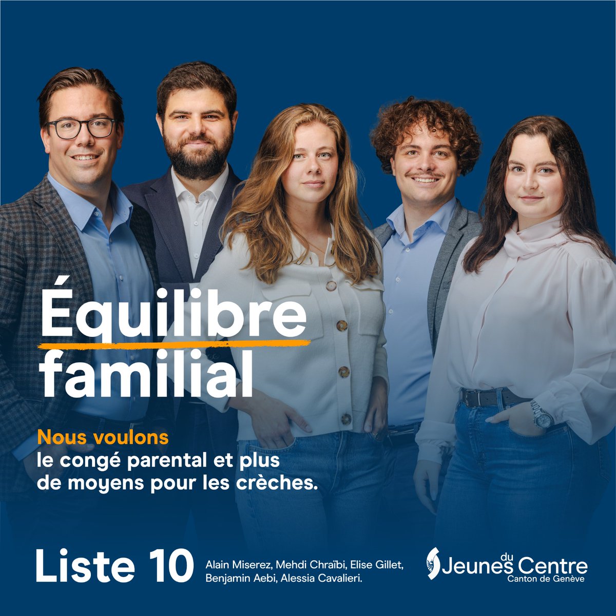 JDCGeneve's tweet photo. 👨‍👩‍👦 Plus que jamais, défendons la famille. Nous voulons un vrai congé parental et des moyens dignes pour les crèches.

🙋🏻‍♂️ Alain Miserez, Mehdi Chraïbi, Elise Gillet, Benjamin Aebi et Alessia Cavalieri s'y engagent.

🇨🇭🗳️ Votons la liste 10 au Conseil national ! https://t.co/WMsFRNGPaV