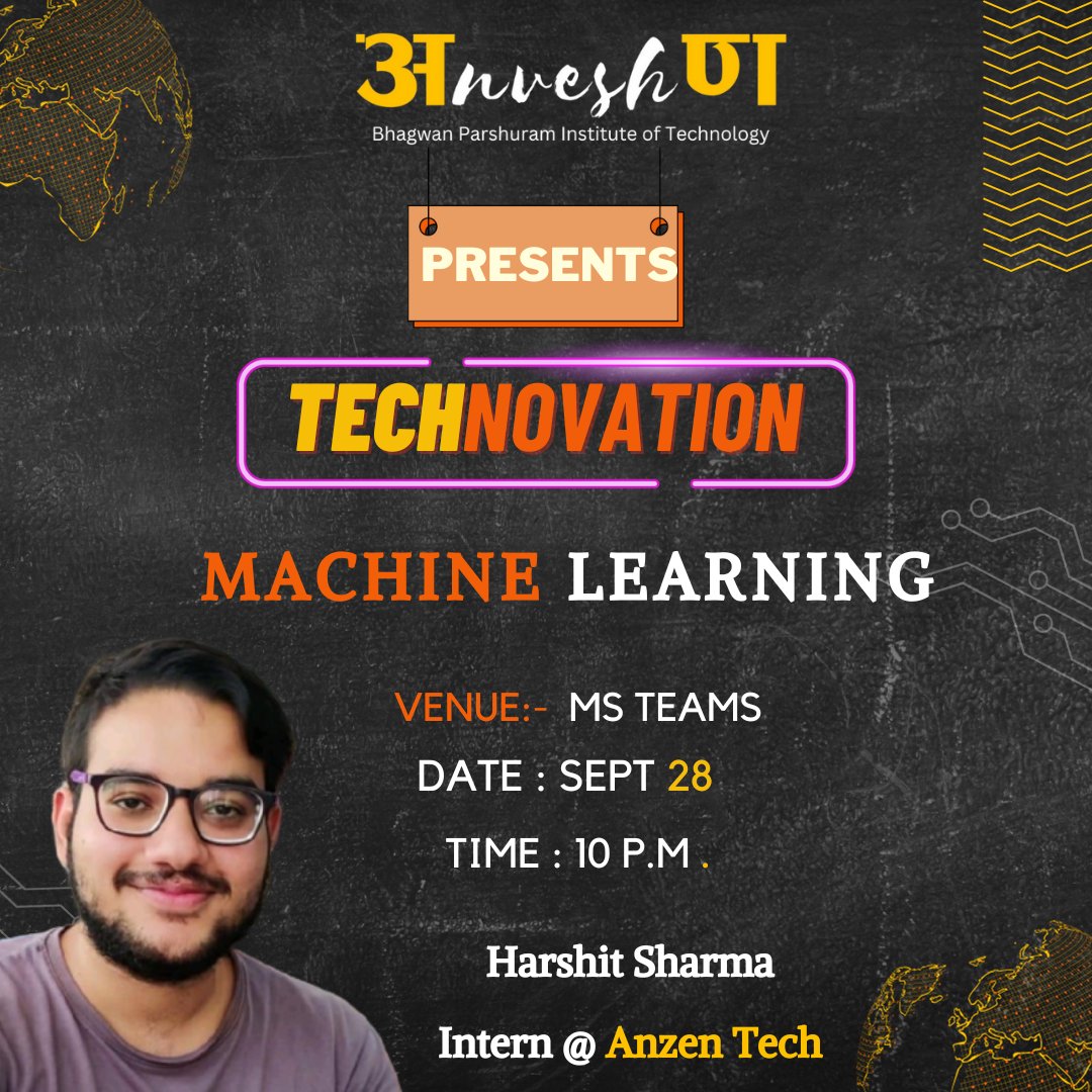 An_veshan's tweet image. 4th Year CSE Undergrad at BPIT, currently doing ML and Data Scientist Internship at Anzen Tech✨
#TECHNOVATION2023 #AnveshanBPIT