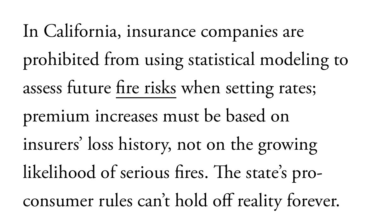 I wrote @TheAtlantic about how insurance companies were ending homeowner coverage due to climate change and state rules that hid the real risks. Yesterday, CA ended one of those rules in an attempt to bring insurance companies back. It is time. theatlantic.com/ideas/archive/…