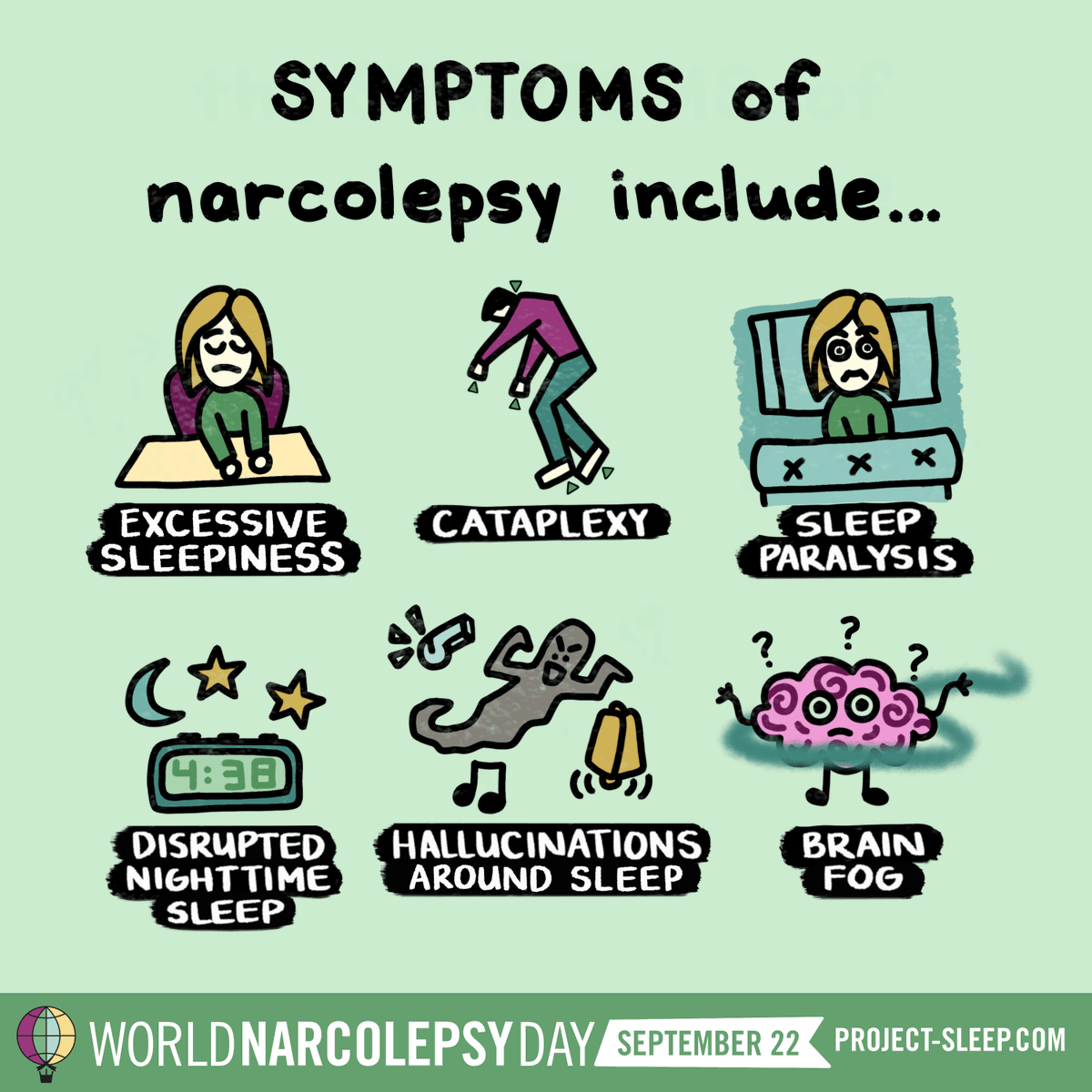RoadTripJones's tweet photo. Today is World Narcolepsy Day. Narcolepsy is a life-long neurological disorder where a person is unable to control their sleep/wake patterns. It is often paired with cataplexy, a sudden uncontrollable muscle weakness that can lead to collapse and injury. https://t.co/X4jmpkqVX9