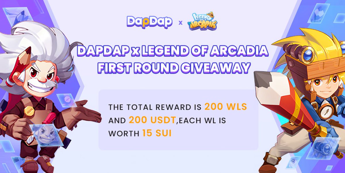 💣Boom! #DapDap 1st #Giveaway season is LIVE!

💸 Get ready for the DapDap x <a href="/LegendofArcadia/">Legend of Arcadia | Tournament S4 - End</a>  FOMO Giveaway! 🚀

🤑Win 300 $USDT prizes in this exciting event!
   
✅To enter,click here: dapdap.io/quests/details…

#Giveaway #NFT #Airdrop #P2EGame
