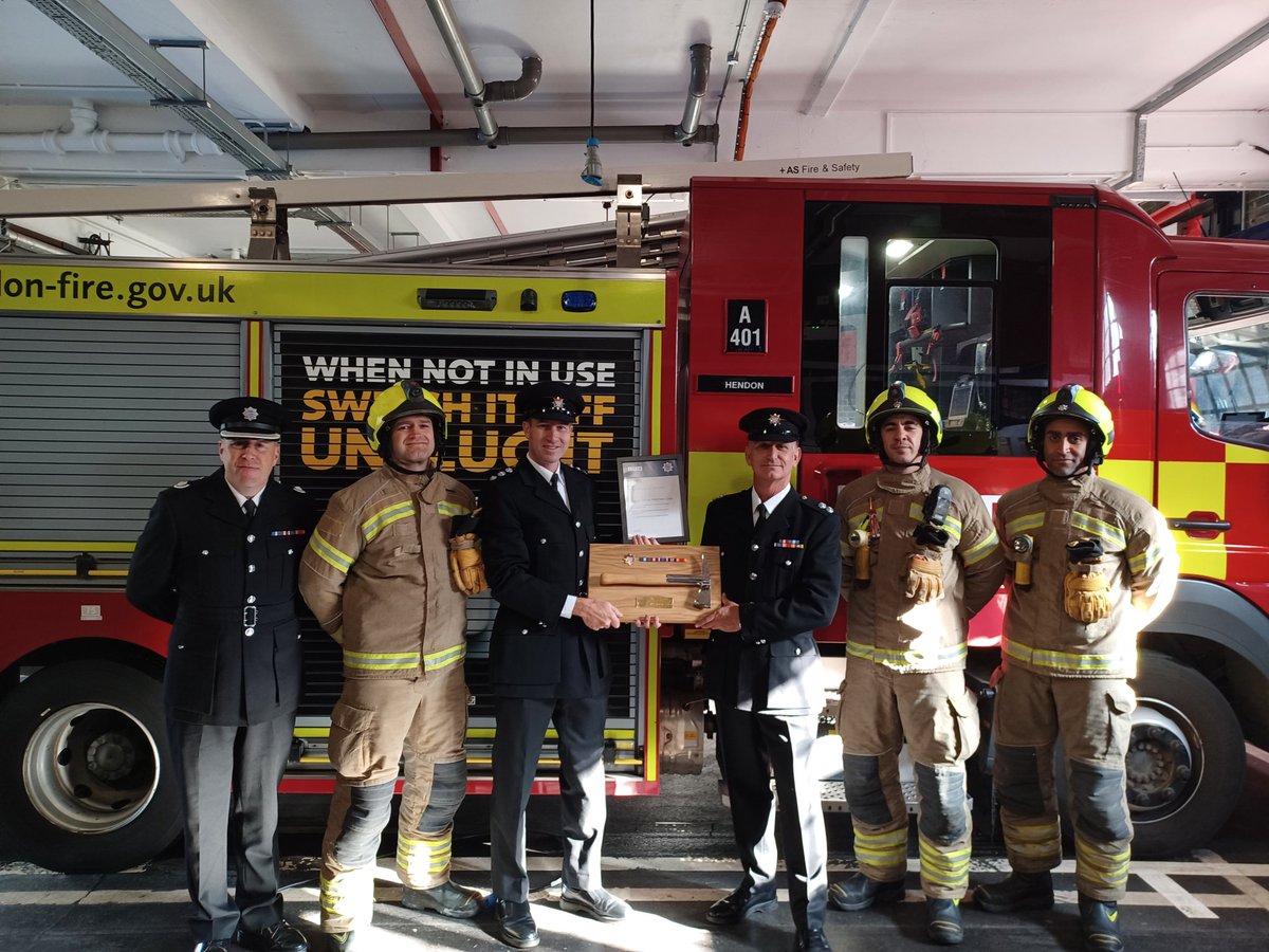 After more than 28 years serving the people of Barnet Borough and London today we said goodbye to Blue Watch Stn O Matt Goad at Hendon. Happy retirement, thank you for your service.