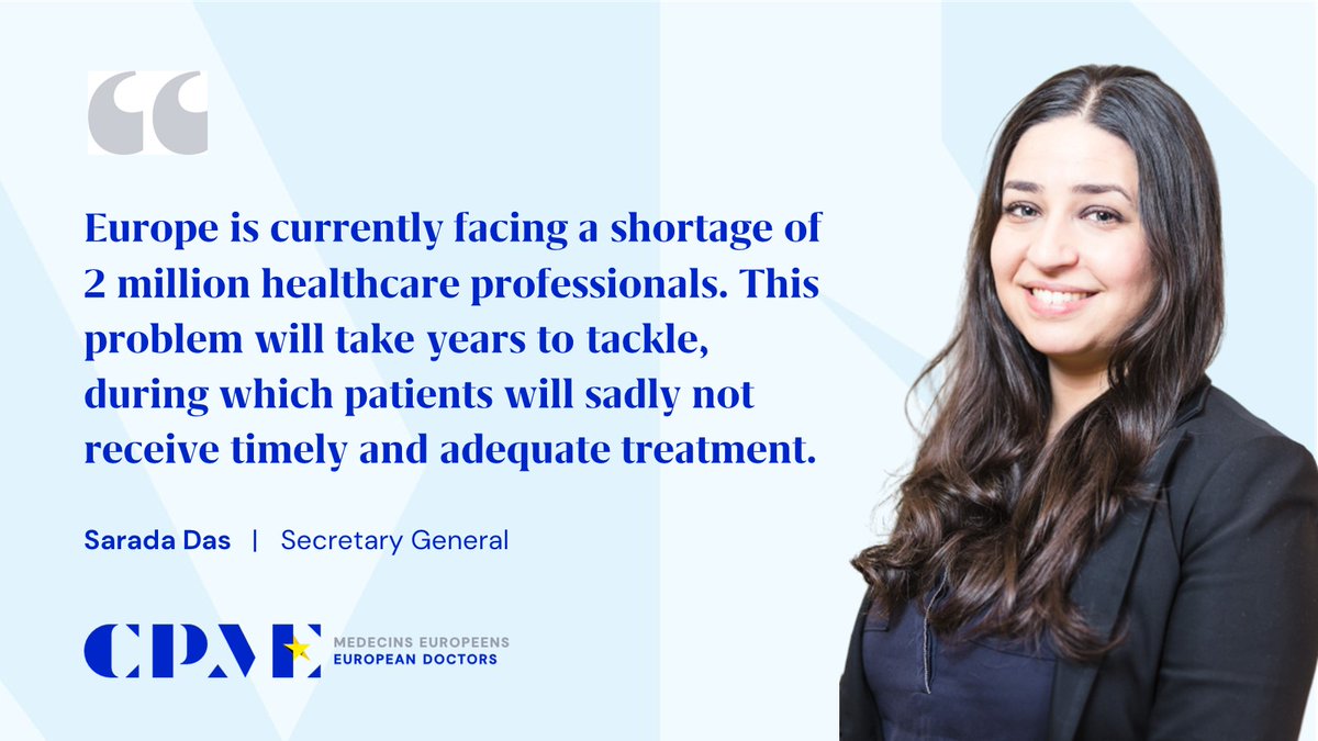 CPME_EUROPA's tweet photo. ⚕️ Tackling #HealthWorkforce crisis before it’s too late 

Our Secretary General highlights 4 priorities in the @JA_HEROES newsletter:
1⃣Stabilise health workforce
2⃣Set minimum capacity benchmarks
3⃣Prioritise well-being
4⃣Lifelong training

👉 Read more: https://t.co/NKHqWCDGHY https://t.co/a2Y3kehuGo