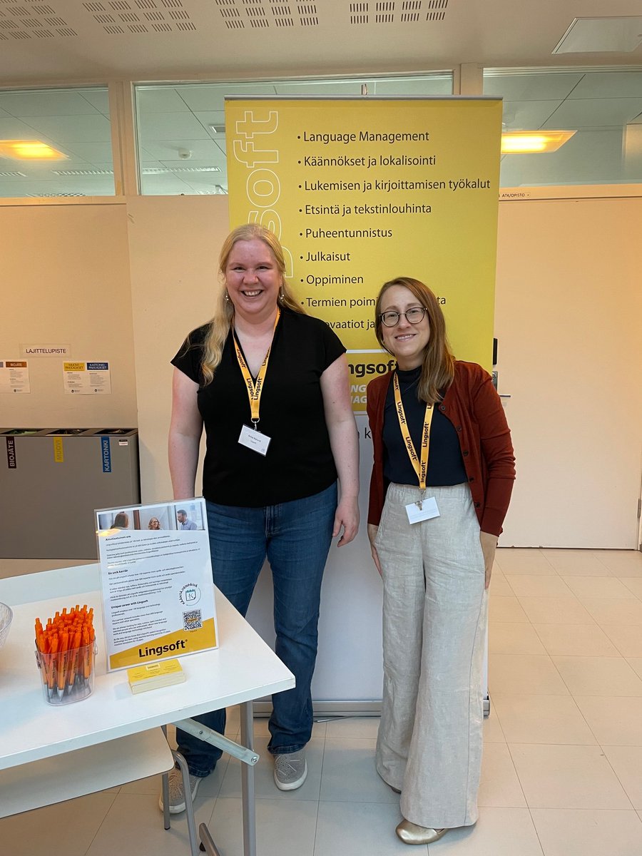 Terveiset vilkkaasta Kääntäjienpäivästä Tampereelta!

Mahtavaa päästä tapaamaan käännösalan ammattilaisia, niin tuttuja kuin uusiakin kasvoja. 

Kääntäjienpäivän teema tänä vuonna on “Kääntäminen tuo esiin ihmisyyden monet kasvot”.
#kääntäjienpäivä #kääntäminen