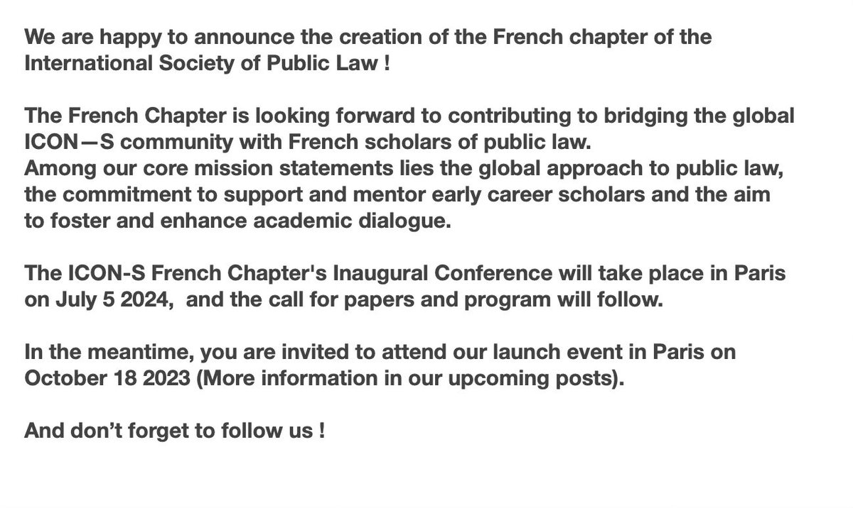 You can follow the French Chapter here: 

 icon-society.org/france/  

linkedin.com/company/icons-… 

<a href="/ICON__S/">ICON•S</a>