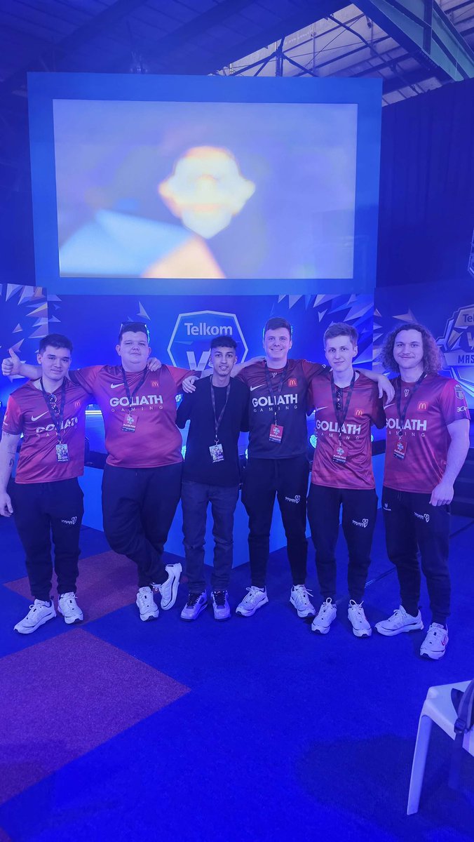 GoliathGamingZA's tweet photo. Super exciting weekend ahead!🤩 #GGFIFA and #GGCounterStrike are competing in the @VSGamingWorld Masters (top 8 in 🇿🇦) at @ComicConAfrica.
Our players are well prepared and are coming in hot to claim the titles🔥 Cannot wait to see how the weekend unfolds!
#GoliathGamingArmy #ComicConAfrica #McDeezXGoliath