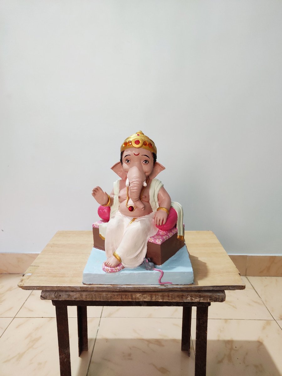 wale_ashutosh's tweet photo. "This year's homemade Ganpati... Happy Ganeshotsav to all Ganesha devotees!"

#GanpatiBappaMorya #Ganpati2023 #ganpatiidols #GanpatiBappa #sculpture #Ganeshotsav2023 #Ganesha #sculptureart https://t.co/qQcoO6FQ4H