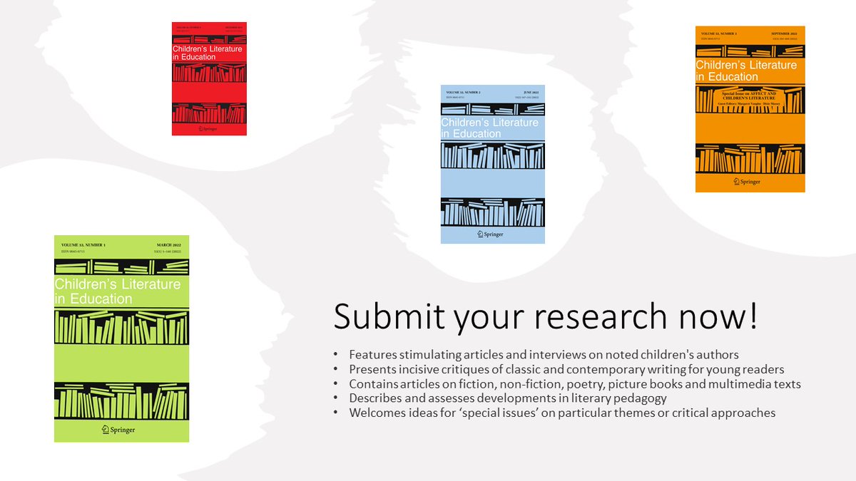 SpringerLing's tweet image. #interestingread Wordless Picturebooks as Resources for the Construction of the Pedagogy of Multiliteracies. The Case of Migrants, by Issa Watanabe
link.springer.com/article/10.100…

#linguistics #language #picturebooks #literature #education #literacy