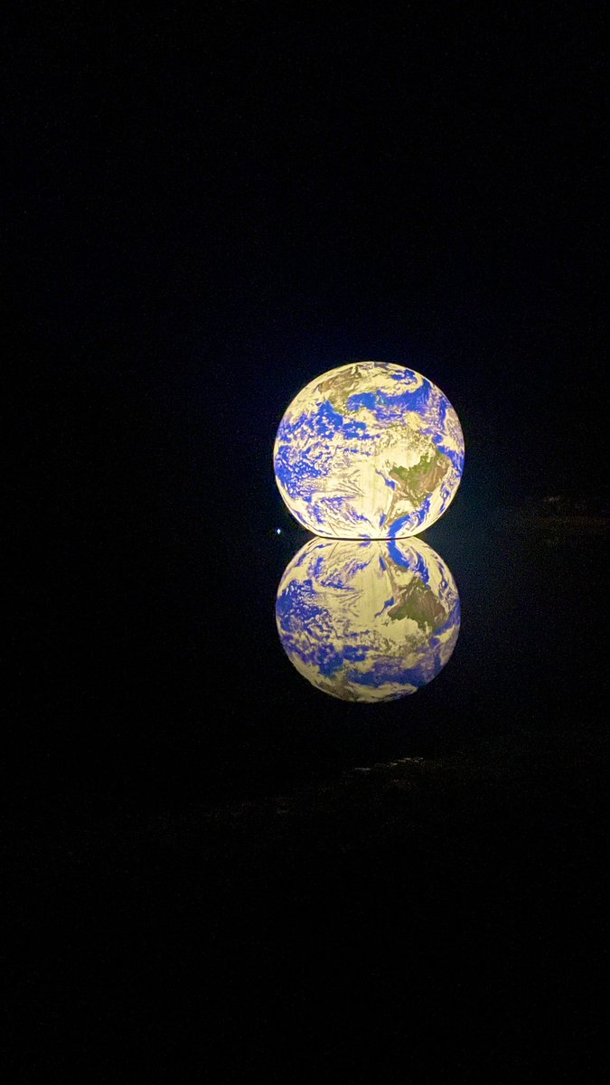 bigwsmallp's tweet photo. Wow, it’s even better at night!

Just remember to bring…
• a good torch
• waterproof boots / shoes
• a coat (autumn is here 🍂)

#floatingearth 

@ArtHouseJersey https://t.co/9qmyoVEuyh