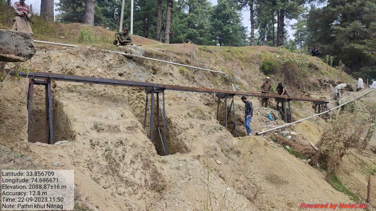 ExEnIrrigation's tweet photo. Construction of Flume on Pathri Khul at Nilnag @DC_Budgam @dicbudgam @anbreenanjum https://t.co/RY8IOtjNLa