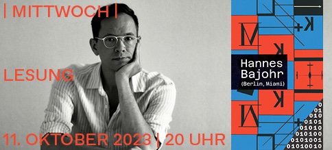 Am 11. Oktober wird @hannesbajohr seinen bei @matthesundseitz erschienenen Roman „(Berlin, Miami)“ – „der irrwitzige Traum eines Sprachmodells“ – in der Galerie oqbo in Berlin präsentieren. 

Moderiert wird die Veranstaltung von Projektmitarbeiter @KRZMR.