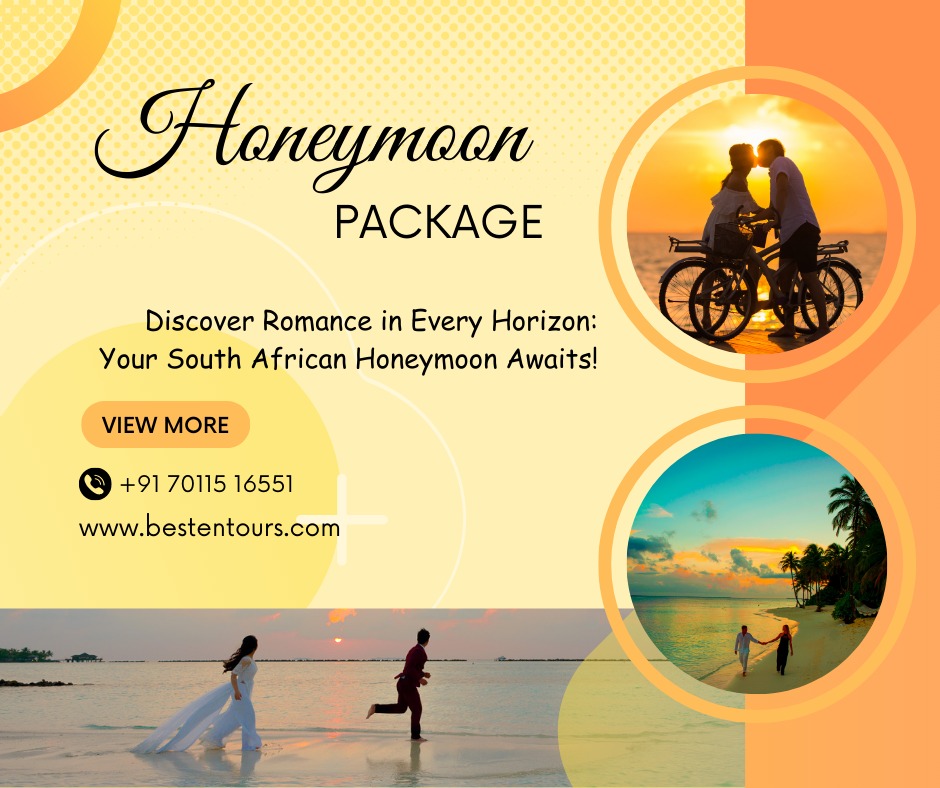 Dreaming of the perfect honeymoon destination? Look no further than South Africa! 📷📷
At Besten Tours, we're thrilled to introduce our exclusive South African Honeymoon Packages, designed to make your post-wedding adventure truly unforgettable.
#bestentours #HoneymoonPackages